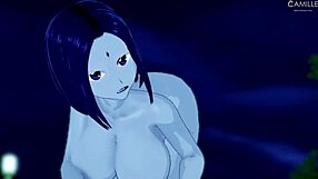 Thanks to Ravens thirst for big thighs, she ends up going on her wild JOI and facial in the middle of a forest