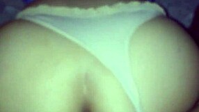 Latina wife fucks in white thong during quarantine