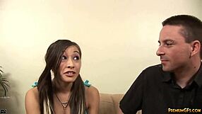 An attractive teenage girl is ravaged by a lucky man