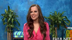 hot eighteen 18+ year old girl gets oiled