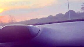 skilled prostitute sucks dick and milks cum while driving