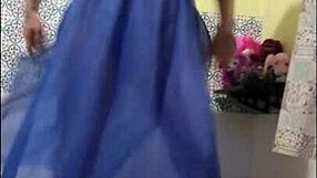 Guided handjob to rock music with big tits milf.