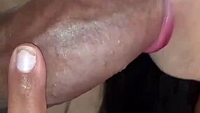 He Cums Profusely While Fucking Her Pussy In POV Quickie, Then She Swallows.