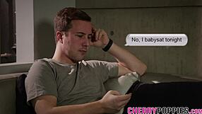 teenage blonde rides and jerks big dick