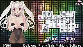 Delicious pretty girls play mahjong solitaire miyu