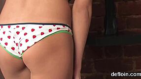 Erotic cutie gapes pussy.