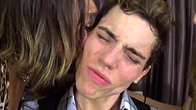 facelicking a male snack with saliva and tongue in vore fetish