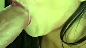 He Cums Profusely While Fucking Her Pussy In POV Quickie, Then She Swallows.