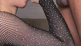 big booty white girl rides big black cock in lingerie so hot 😏