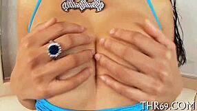 horny chick gets blowjob and face fucking before receiving a juicy cum facial