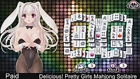 Delicious pretty girls play mahjong solitaire miyu