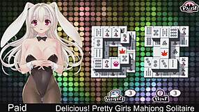 Delicious pretty girls play mahjong solitaire miyu