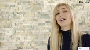 Blonde teen tempts milf boss in office seduction.