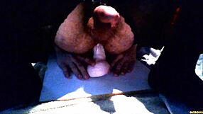 Sissy whore rides thick dildo passionately