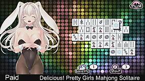 Delicious pretty girls play mahjong solitaire miyu