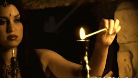 Sensual beauty slowly reveals her perfect natural body in a teasing striptease