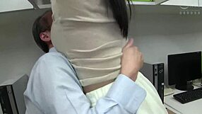 Japanese office worker wears stockings and pantyhose at work