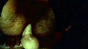 Sissy whore rides thick dildo passionately