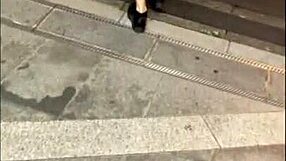 i watch a japanese teen in uniform get spied on in train and home