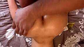 oiled foot fetish with bent over doggy fuck