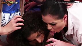 British Dommes Suck Black Cock in CFNM Group