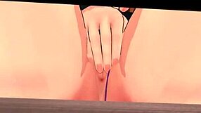 i moan while masturbating my pussy to orgasm, big tits and cumshot in this sexy hentai hardcore with kugisaki nobara