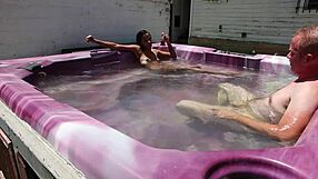 Dayanara Sizzles in Hot Tub Skinny Dip