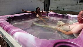 Dayanara Sizzles in Hot Tub Skinny Dip