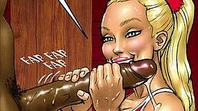 2 hot blondes discuss wild cartoon fantasies today