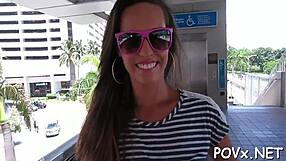 I’m obsessed with this cute teen giving a rough POV blowjob!