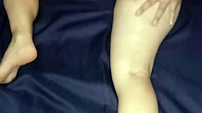 latina bride feels intense pleasure during wedding massage with dildo and handjob