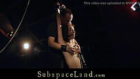 Subgirl tied for spanking domination!