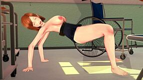 i moan while masturbating my pussy to orgasm, big tits and cumshot in this sexy hentai hardcore with kugisaki nobara