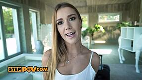 Step daughter Alexis Crystal returns home for anal with step dad
