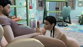 Little Niece Bored with Toys Wants Uncle's Hard Cock for Horse Ride