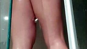 She showers after gym and films it for you