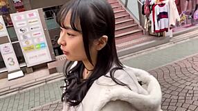A young Japanese girl enjoys casual conversations and fun times