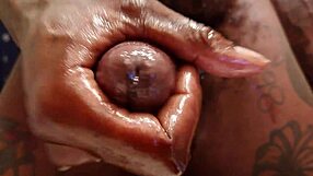 Hallelujah Johnson Jerks Off With Pocket Pussy, His Big Black Cock Close Up