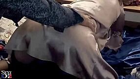 i'm rubbin my satin panties and gettin deepthroated by this french amatuer in doggystyle.