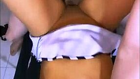 Young otaku student excited for date with popular college boy