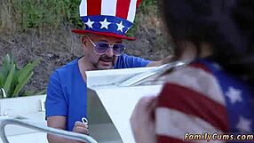 milf big tits blonde babe celebrates fourth of july with family hardcore action