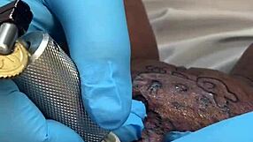 tattoo appointment with ebony milf