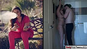 busty nurse banged hard in the ass, deepthroat tits anal kissing group brunette