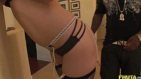 flexible bobbi starr likes to shove a huge black cock up her ass, face fucking tattoo small 18+ tits natural tits facial monster cock tits hairless sucking