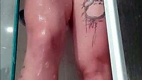 She showers after gym and films it for you