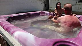 Dayanara Sizzles in Hot Tub Skinny Dip