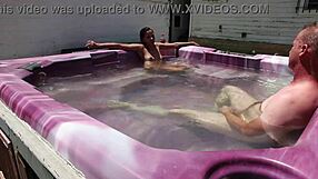 Dayanara Sizzles in Hot Tub Skinny Dip