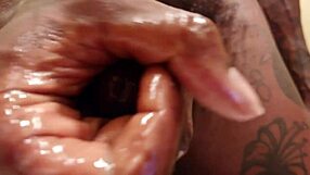 Hallelujah Johnson Jerks Off With Pocket Pussy, His Big Black Cock Close Up