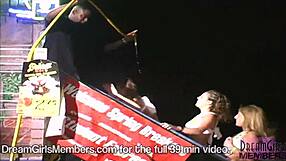 College Girls Feel Excited Ripping Shirts Off In Spring Break Wet T-Shirts