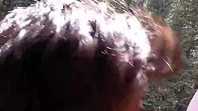 Petite Latina Sucks Huge Cock And Swallows Cum By Riverfront